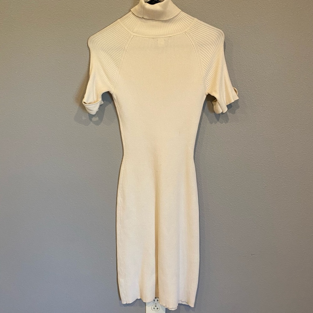 Cream sweater dress